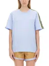Adidas Originals Adidas X Wales Bonner Striped Logo Cotton T-shirt