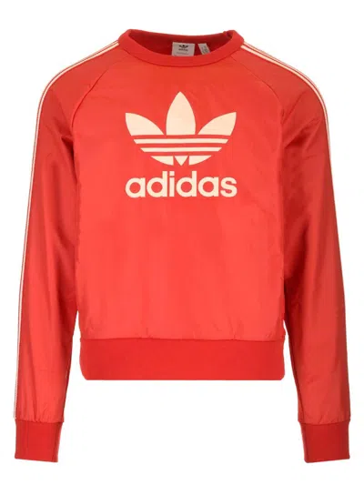 Adidas X Wales Bonner Wales Bonner Nylon Crew Shirt Sweatshirts Red