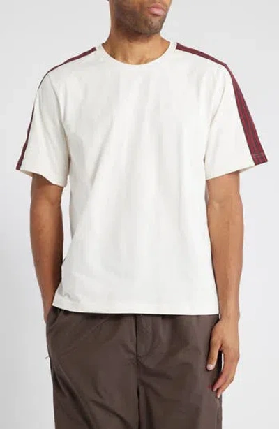 Adidas X Wales Bonner Wales Bonner Stripe Sleeve T-shirt In Chalk White