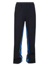 Adidas Originals Adidas X Wales Bonner Navy Blue Activewear Pants With Elasticized Waistband In Black