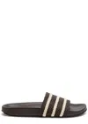 Adidas Originals Adidas X Wales Bonner X Wales Bonner Adilette Leather Sliders In Black