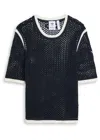 Adidas Originals Adidas X Wales Bonner X Wales Bonner Open-knit T-shirt In Black