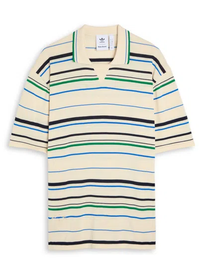 Adidas X Wales Bonner X Wales Bonner Striped Knit Polo Shirt