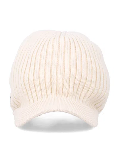 Adidas X Y-3 Mini Rib-knit Visor Cap In Cream White