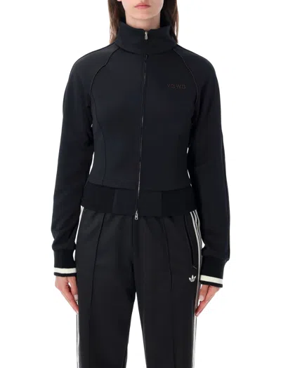 Adidas X Y-3 Slim Fit High Neck Track Jacket In Nero