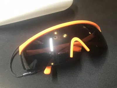 Pre-owned Adidas X Y-3 Y-3 Yohji Tech Visor Sunglasses In Orange