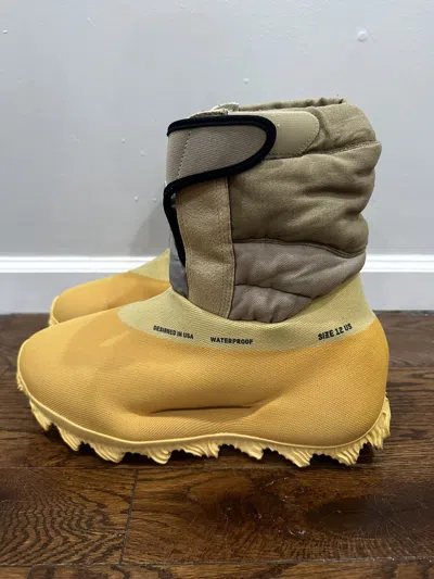 Pre-owned Adidas X Yeezy Season Yeezy Knit Runner Boot Sulfur Size 12 In Yellow
