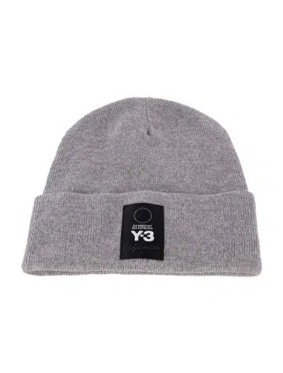 Pre-owned Adidas X Yohji Yamamoto Wool Patched Beanie Hat W/tags In Grey