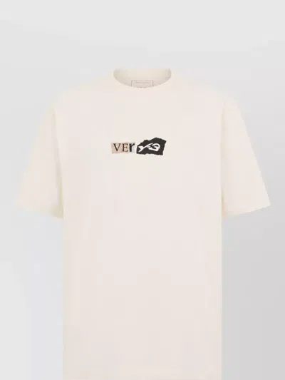 Adidas Y3 Cotton Printed Short-sleeve T-shirt In Multi