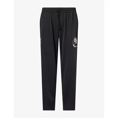 Adidas Y3 Mens Graphic-print Soft-shell Jogging Bottoms Black Xl