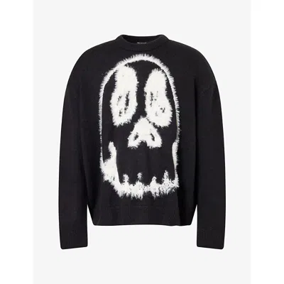 Adidas Y3 Mens Textured Knitted Jumper Black