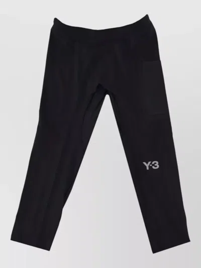Adidas Y3 Running Tights Elastic Waistband Side Pocket In Black