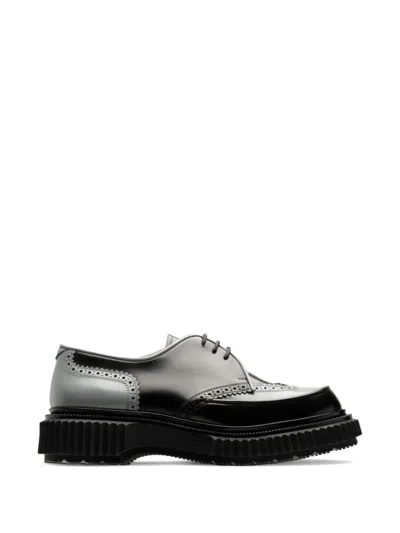 Adieu Brogue Detail Loafers In Black
