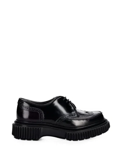 Adieu Brogue-detail Chunky-sole Derby Shoes In Black