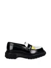 Adieu Brogue-detail Platform Loafers In Black
