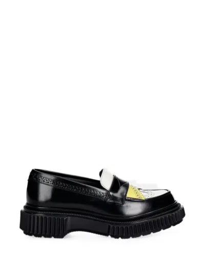 Adieu Brogue-detail Platform Loafers In Black