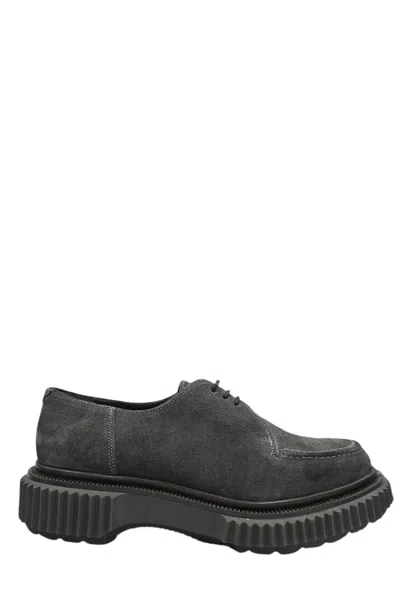 Adieu Classic Suede Platform In Charcoal In Grey