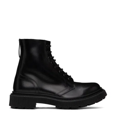 Adieu Lace Up Short Boots In Black