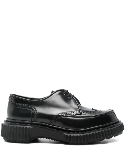 Adieu Leather Oxford Shoes In Black