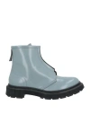 Adieu Man Ankle Boots Grey Size 9 Leather In Blue