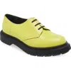 Adieu Plain Toe Derby In Lemon