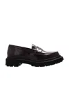 Adieu Platform Leather Penny Loafers In Black