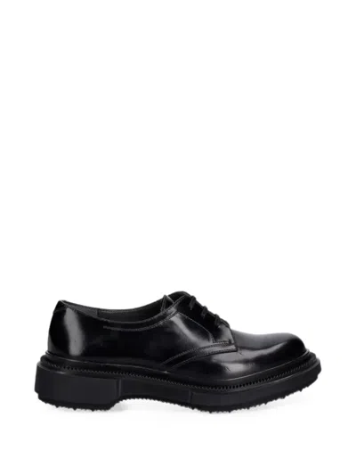 Adieu Polished Leather Derby Shoes In Black
