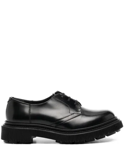 Adieu Type 132 Leather Derby Shoes In Black