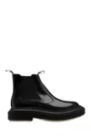 Adieu Waxed Leather Chelsea Boots In Black