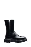 Adieu Black Type 184 Leather Ankle Boots In Black