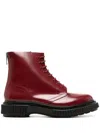 Adieu Type 196 Leather Ankle Boots In Red