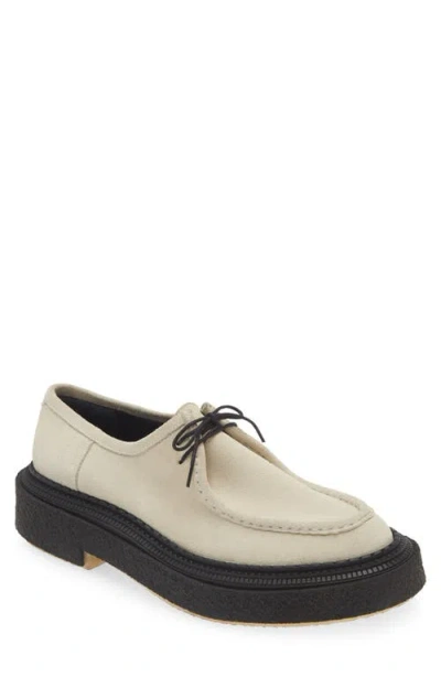 Adieu Wallabe Platform Boat Shoe In Ivory Cream