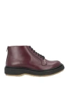 Adieu Woman Ankle Boots Burgundy Size 11 Soft Leather In Red