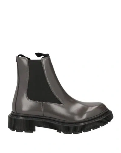 Adieu Woman Ankle Boots Lead Size 9 Leather In Gray