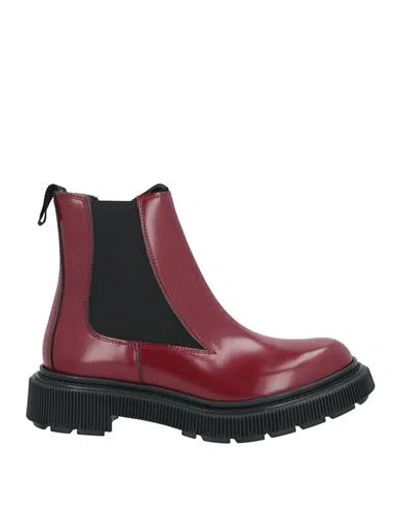 Adieu Woman Ankle Boots Red Size 8 Leather