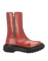 Adieu Woman Ankle Boots Rust Size 8 Soft Leather In Red