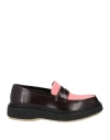 Adieu Woman Loafers Burgundy Size 7 Soft Leather In Red