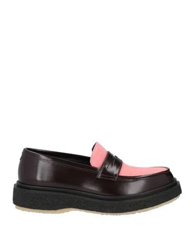 Adieu Woman Loafers Burgundy Size 7 Soft Leather In Red