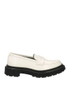 Adieu Woman Loafers Ivory Size 8 Leather In White