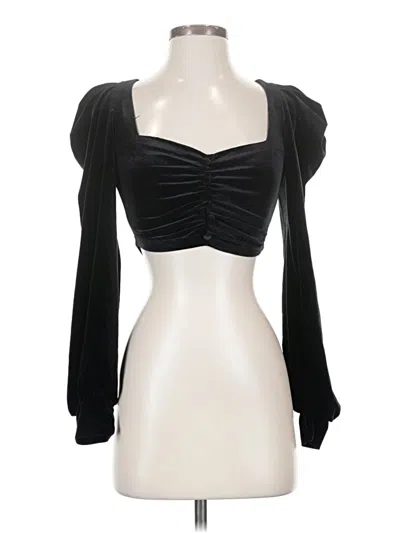 Pre-owned Adika 3/4 Sleeve Blouse In Black