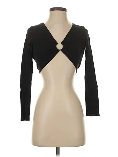 Pre-owned Adika 3/4 Sleeve Top Black Sweetheart Neckline Tops