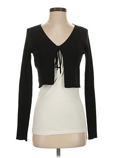 Pre-owned Adika Long Sleeve Top Black Sweetheart Neckline Tops