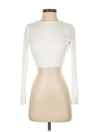 Pre-owned Adika Long Sleeve Top Ivory Turtleneck Tops In White