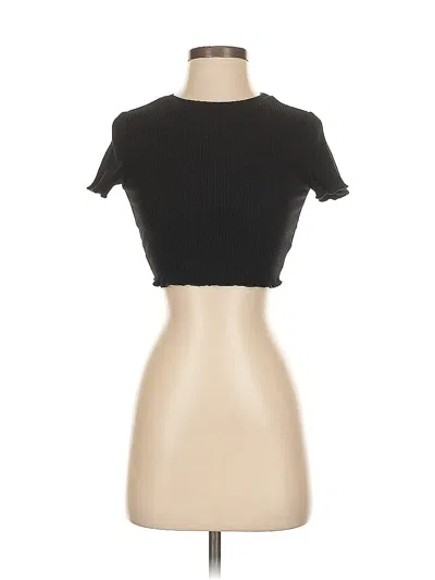 Pre-owned Adika Short Sleeve Turtleneck In Black