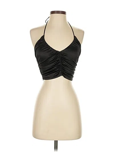 Pre-owned Adika Sleeveless Top Black Halter Neckline Tops