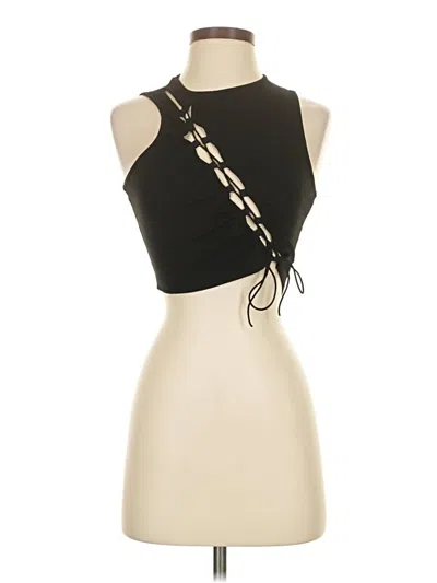 Pre-owned Adika Sleeveless Top Black Halter Neckline Tops