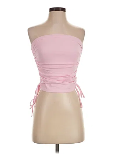 Pre-owned Adika Sleeveless Top Pink Strapless Neckline Tops