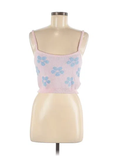 Pre-owned Adika Sleeveless Top Pink Sweetheart Neckline Tops