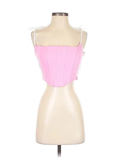 Pre-owned Adika Sleeveless Top Pink Sweetheart Neckline Tops