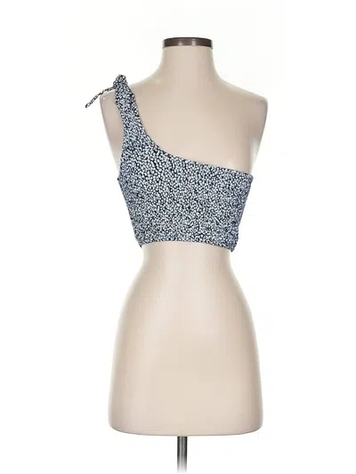 Pre-owned Adika Tube Top Blue One Shoulder Neckline Tops